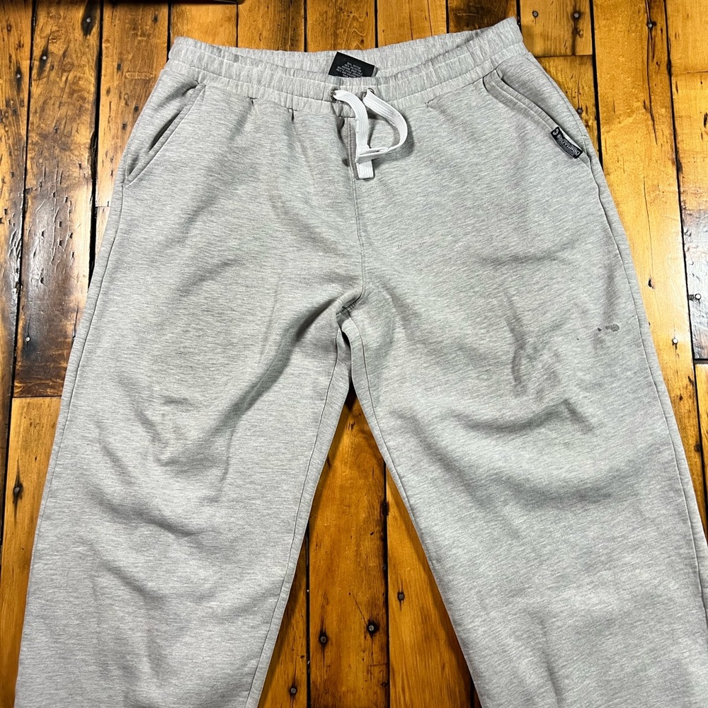 Southpole Men’s Large Baggy Sweatpants Y2K Vintage Hip Hop Gray Drawstring Flaw*